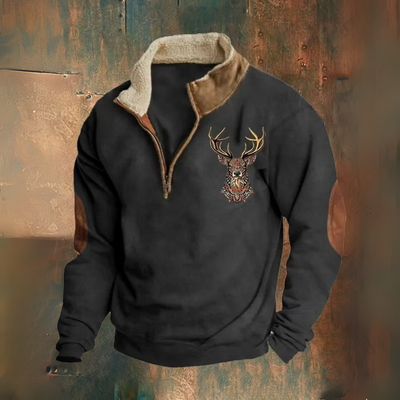 Mihai | Félcipzáras pulóver