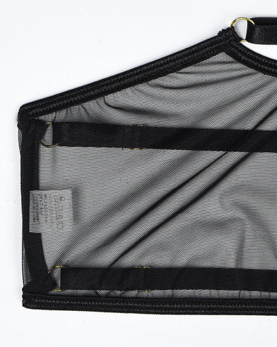 Eline™ | Átlátszó Háló Fehérnemű Szett 4 Darabos Melltartóval és Masnival